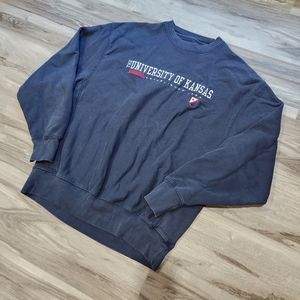 KU Crewneck Sweater Navy L